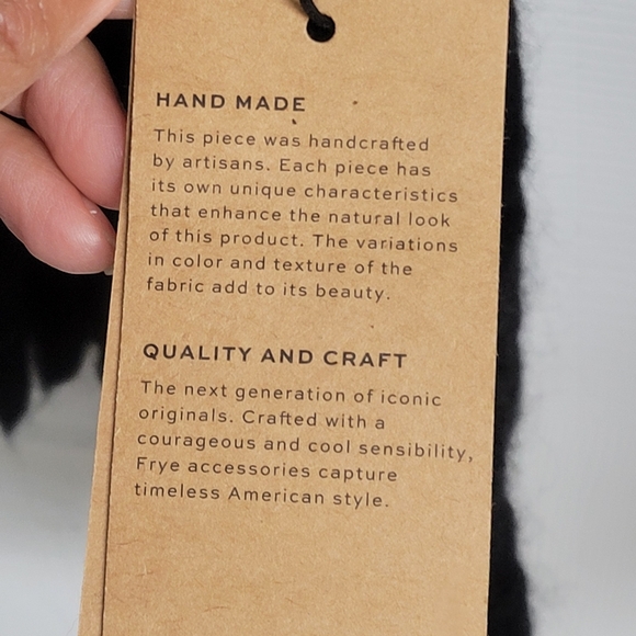 Frye NWT Black Textured 100% Wool Sacrf. - Picture 6 of 6